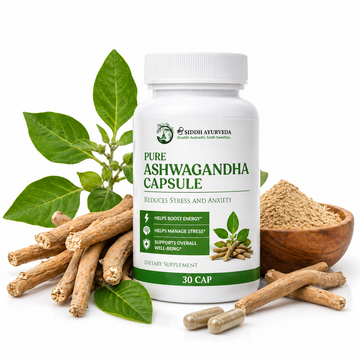 Pure Ashwagandha Capsule for Stress Relief & Energy Support | Shri Siddh Ayurveda