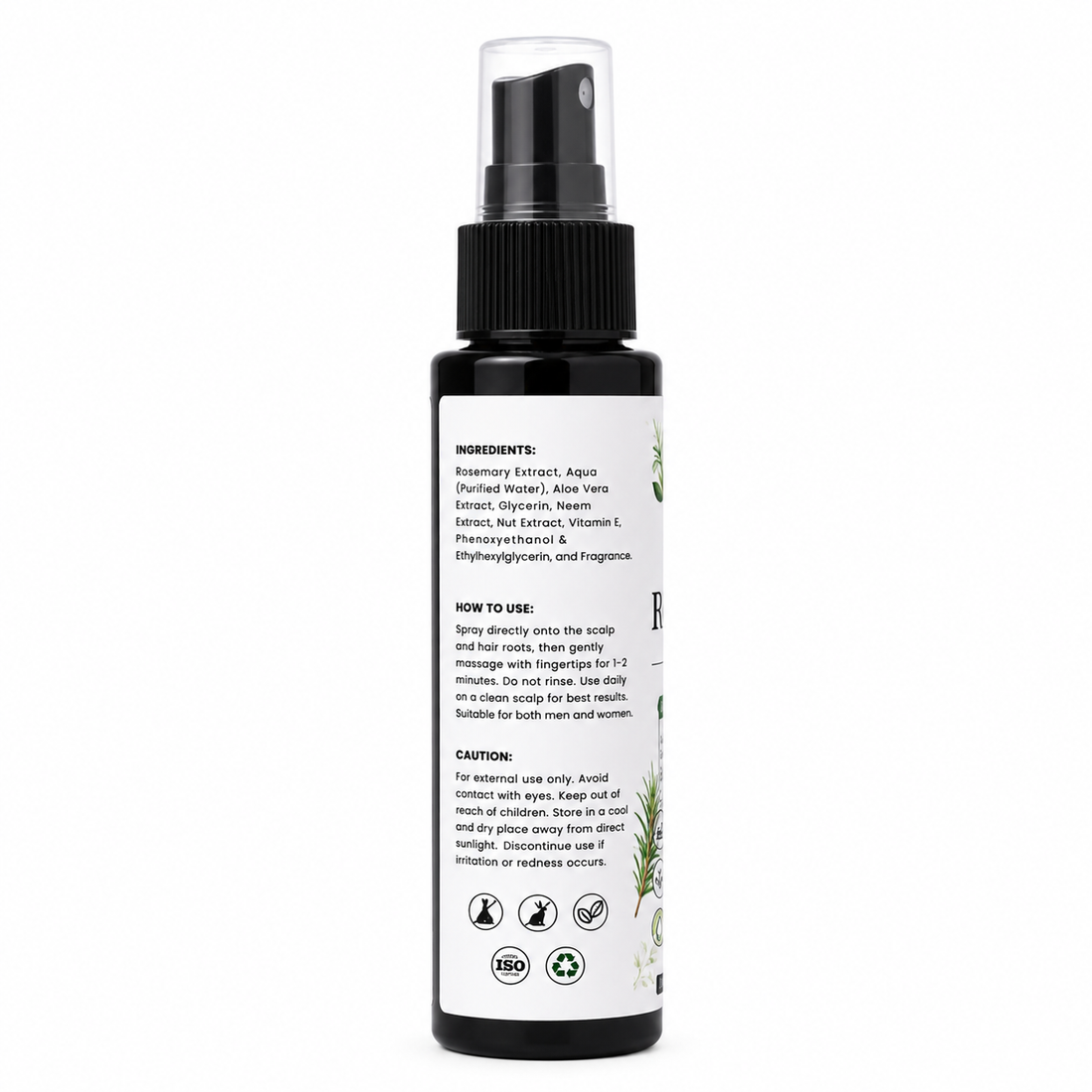 SHRI SIDDH AYURVEDA Rosemary Water Spray 100ml | Hydrating Leave-In Mist for Hair & Scalp | Rosemary Extract | Helps Refresh, Nourish & Smooth | Lightweight Formula | Suitable for All Hair Types | Daily Use